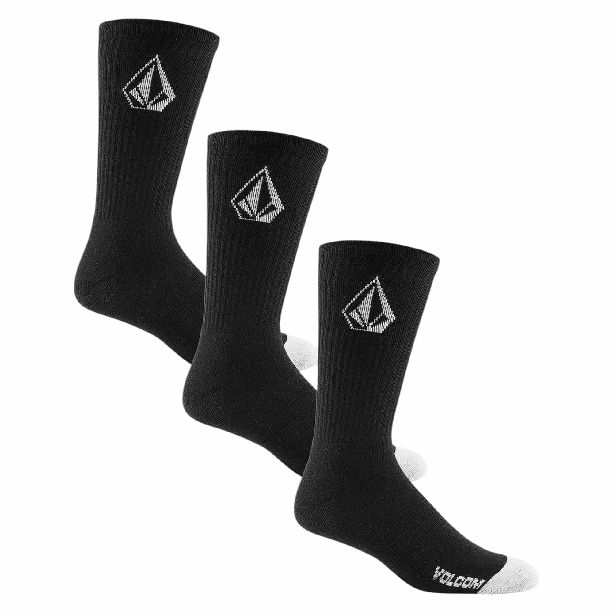 CALCETINES 7AV120-MT LISO BLACK VOLCOM