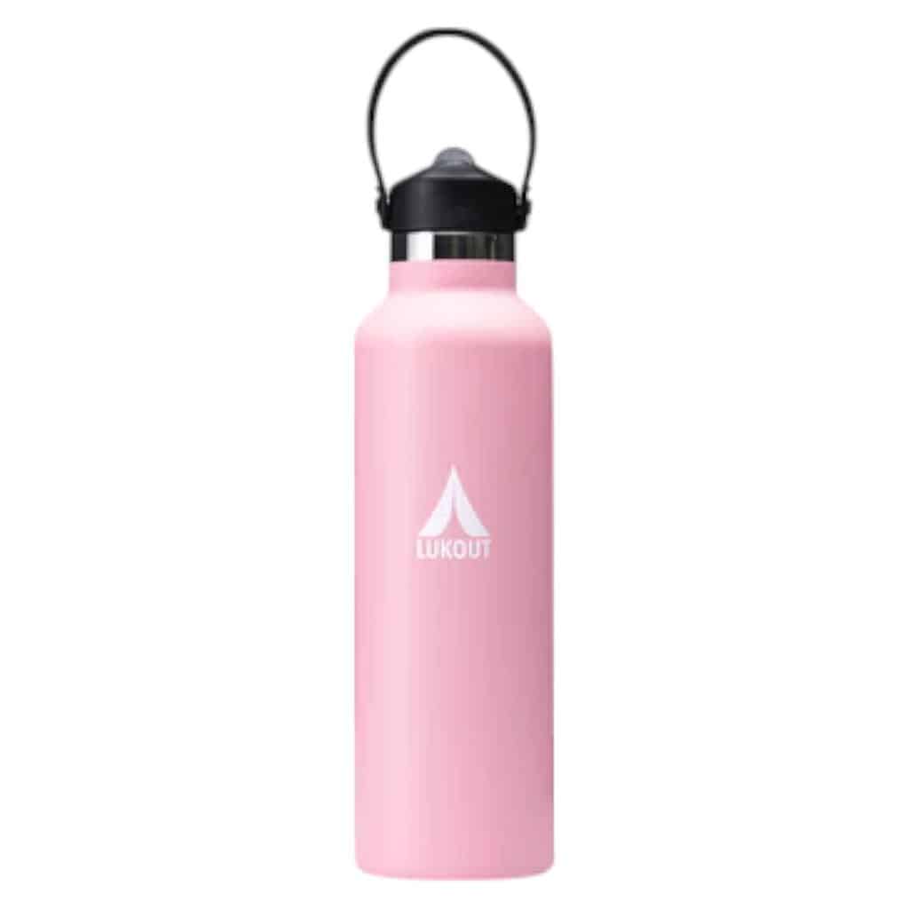 BOTELLA BOCA ANCHA 750 ML C/BOMBILLA ROSADO LUKOUT