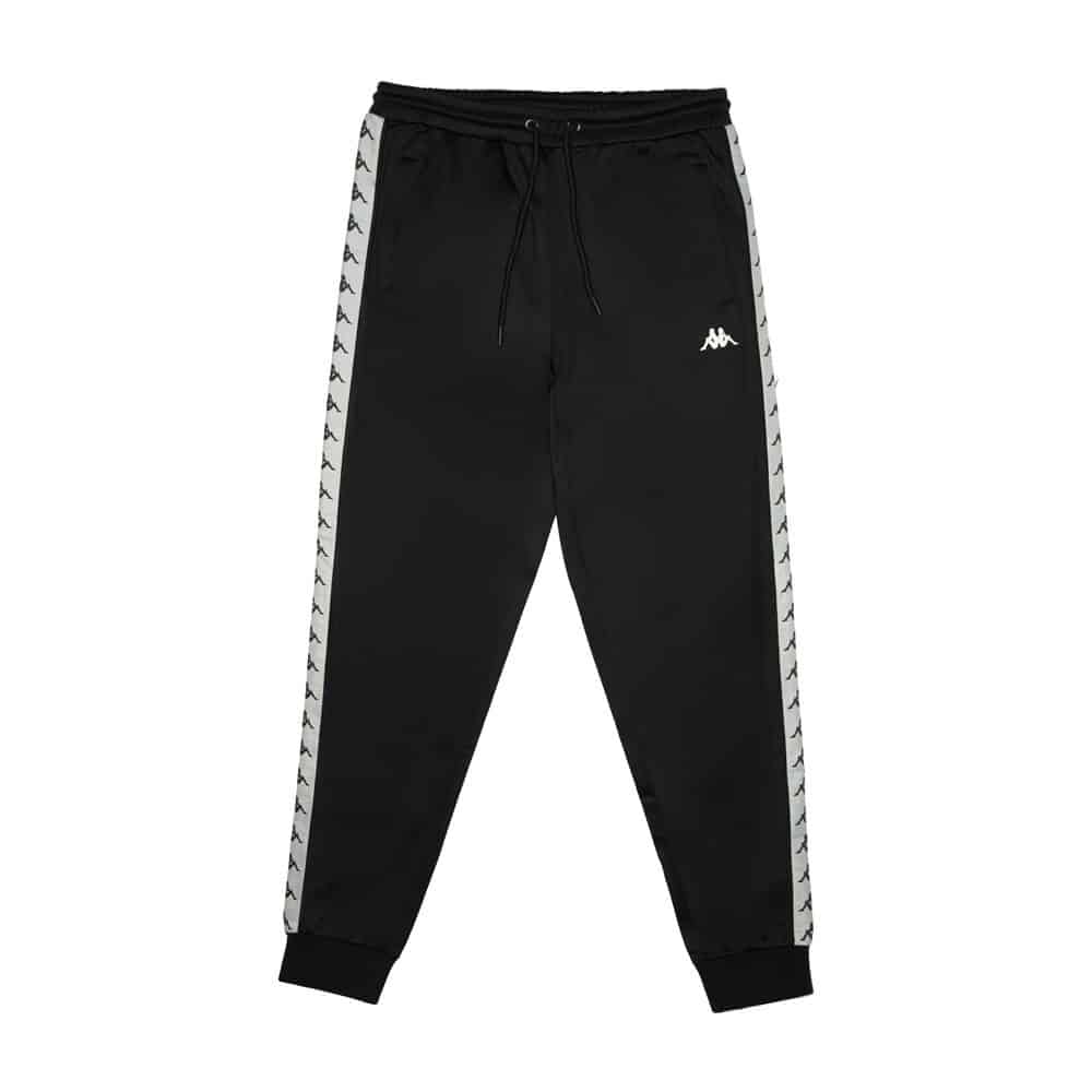Pantalon Kappa Men Black Banda White