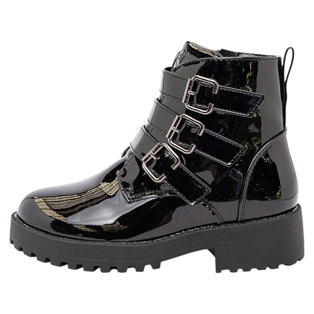 BOTIN NIÑA NEGRO CHAROL 02 BAMBOO