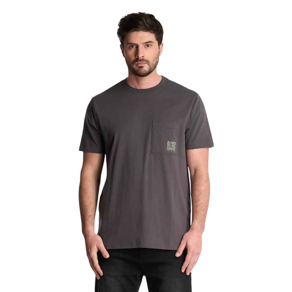 Polera Hombre Ulmo Pocket T-Shirt Celeste Grafito