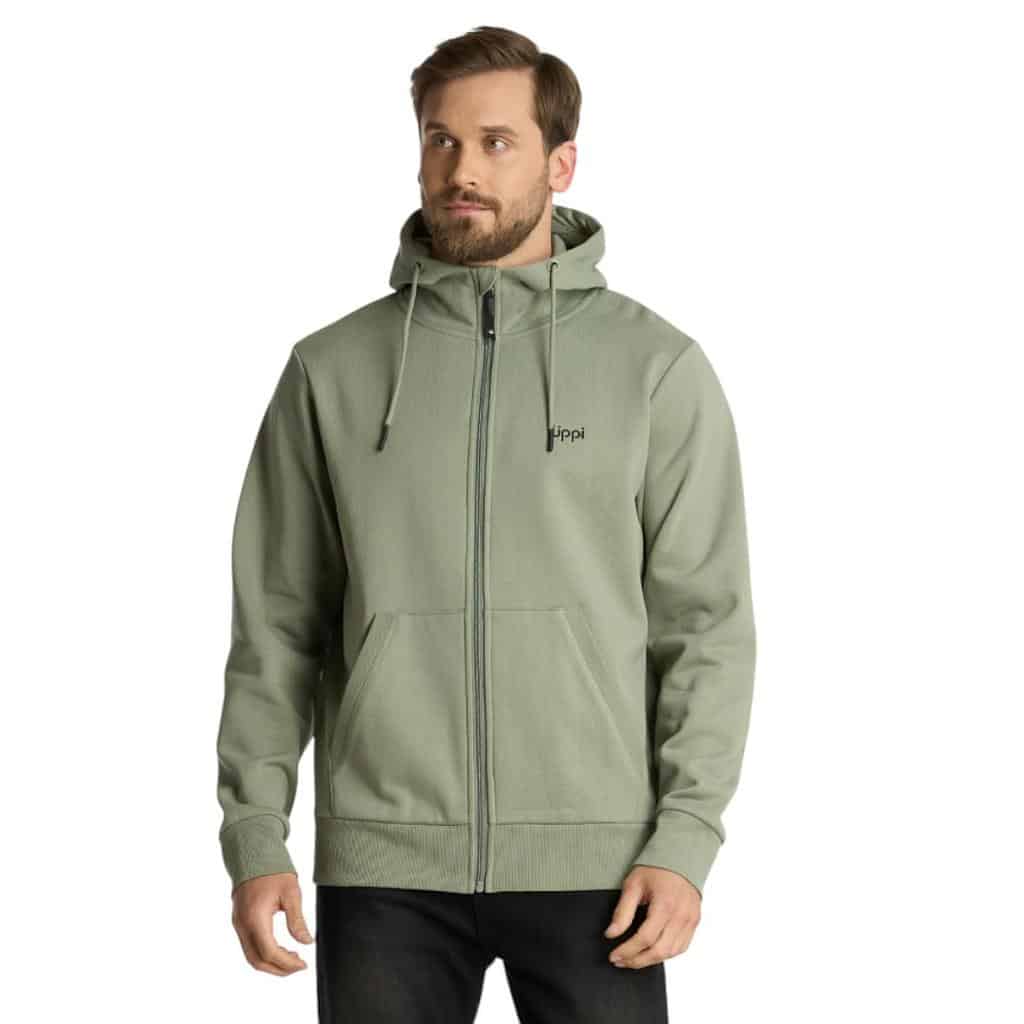 Poleron Hombre Ulmo Full Zip Jade Oscuro Lippi