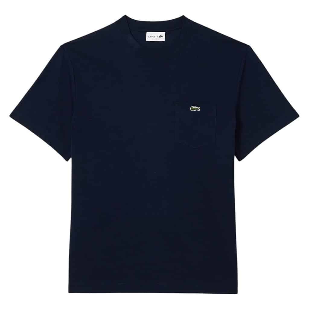 POLERA HOMBRE TH282 ALGODÓN AZUL LACOSTE