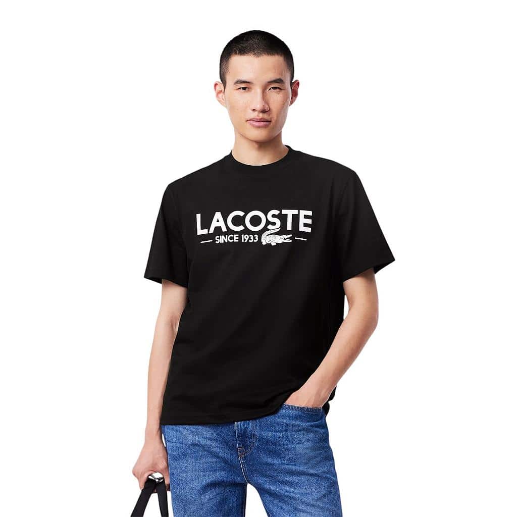 POLERA HOMBRE TH6541 NEGRO LACOSTE