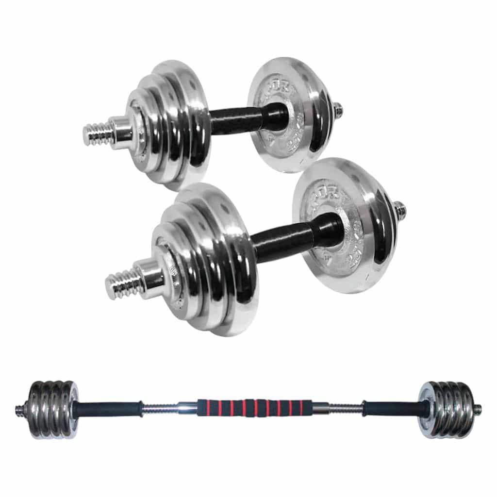 SET MALETA MANCUERNAS 20 KG CROMADA GR OLYMPHUS